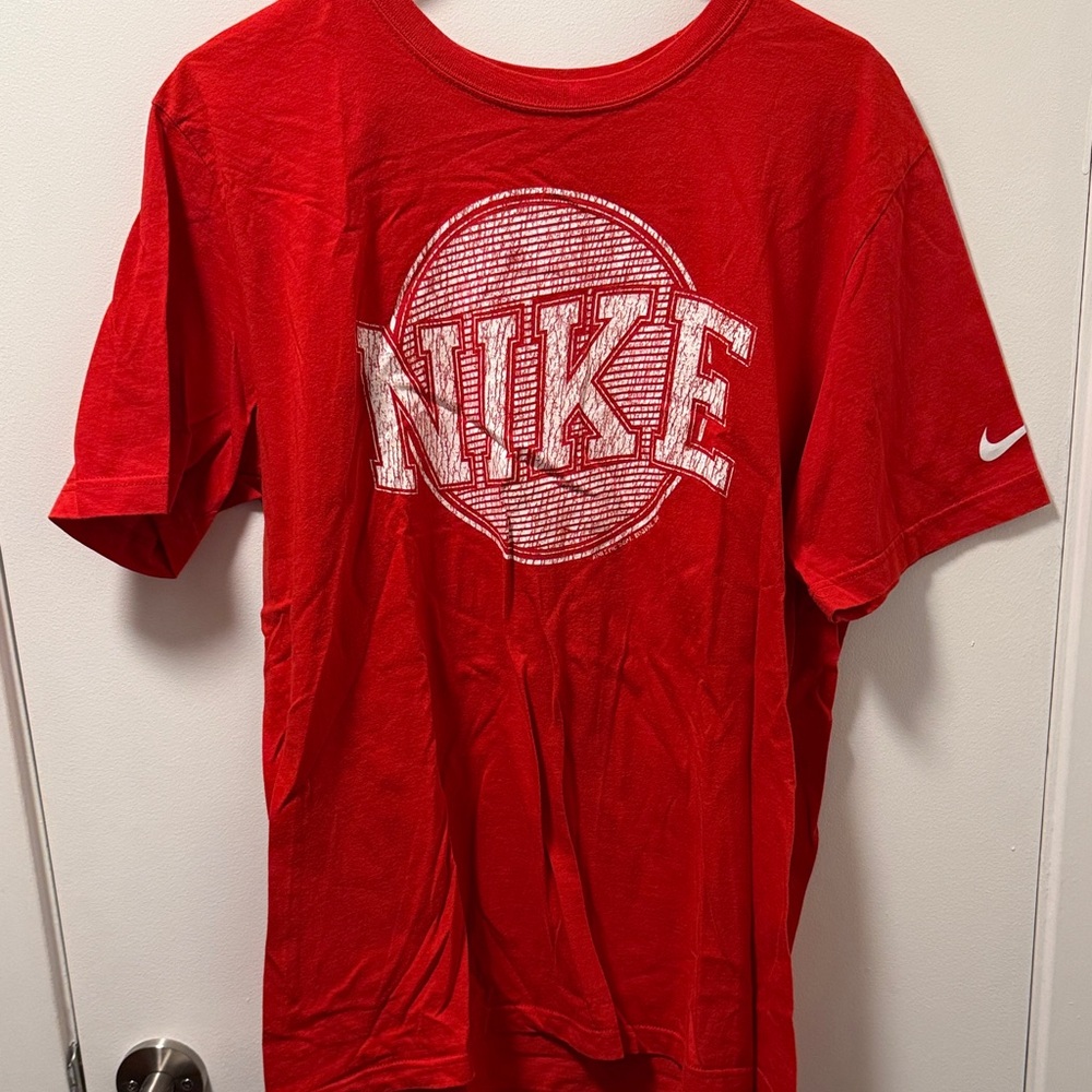 Nike Red T-Shirt with Graphic Logo